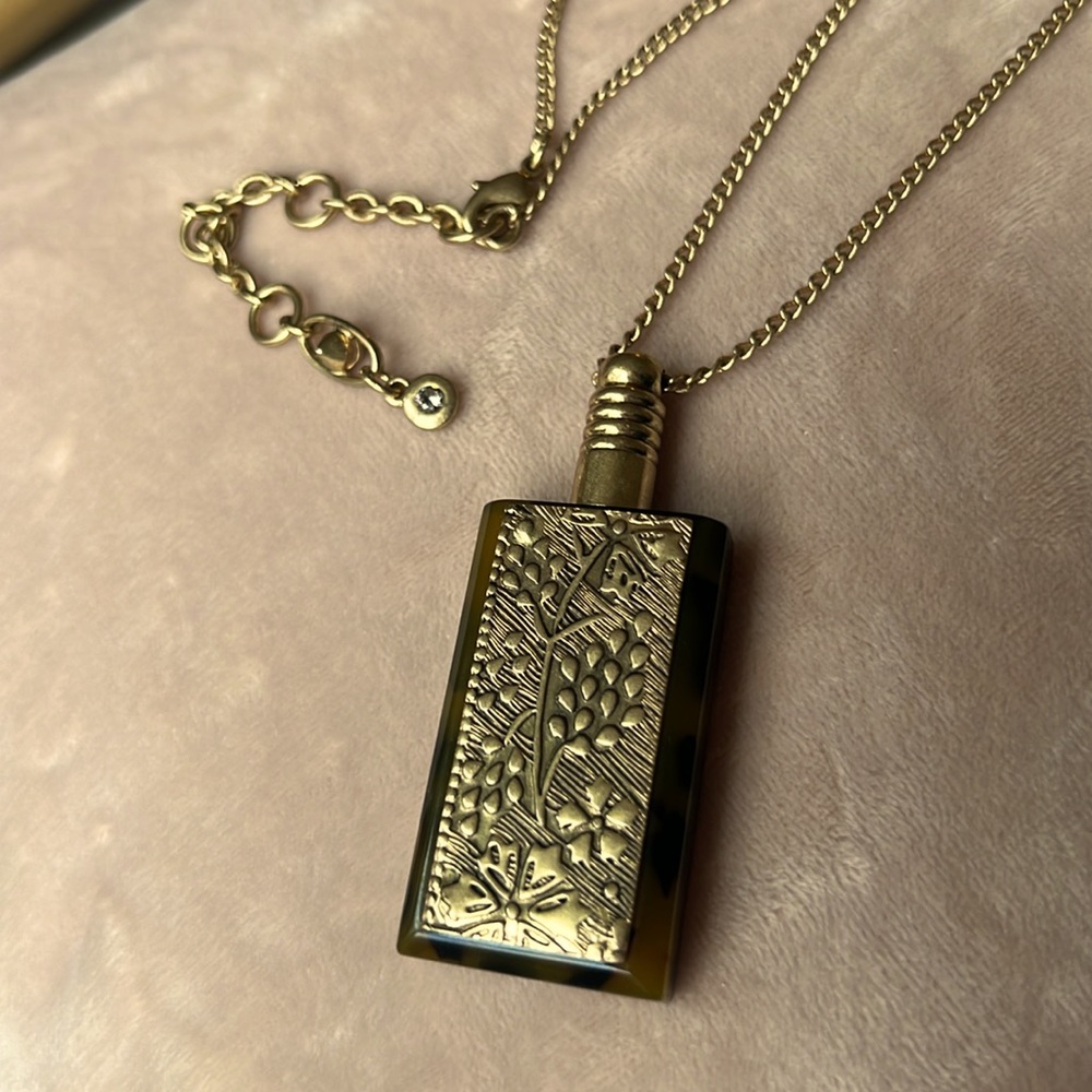 CAbi Zelda Tortoise Shell “Perfume Bottle” Necklace